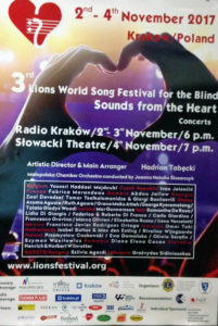 Lions World Song Festival for the Blind cracovia