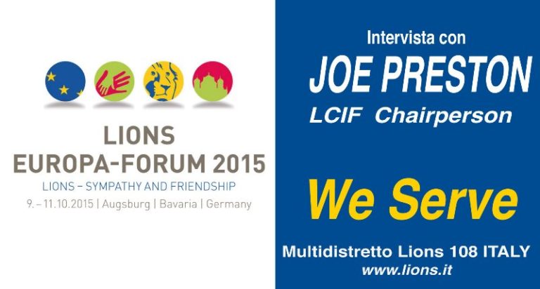 JOE PRESTON LCIF LIONS CLUBS INTERNATIONAL FOUNDATION