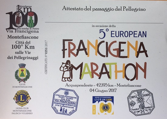 francigena marathon lions club montefiascone
