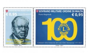 lions francobollo ordine di malta centenario