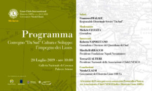 da Sud cultura e sviluppo l'impegno dei lions convegno