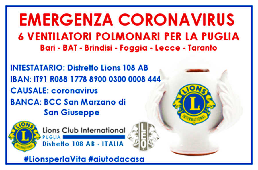 lions puglia coronavirus 