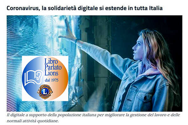 libro parlato lions solidarietà digitale