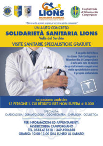 Solidarietà Sanitaria Lions Media Valle del Serchio